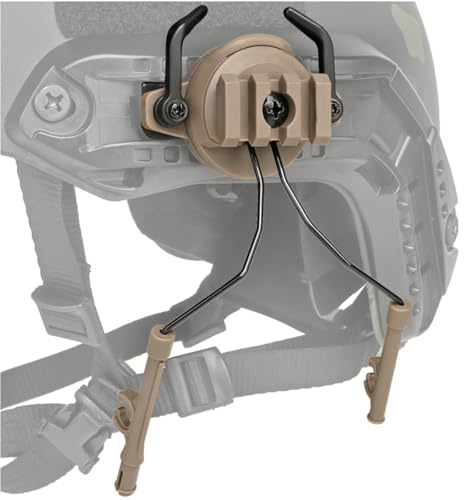 Luxshiny Rotary Helmet Accessory Headset Adapter for 19-21Mm Guide Rails Offering Stable Mount for Tactical Headphone Attachment in Outdoor Environments
