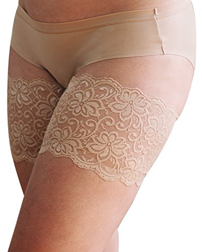 Bandelettes Original Warenzeichen, Sexy Anti-Scheurn, Elastische Oberschenkelbänder, Verhindern Reibung am Oberschenkel, Beige Dolce, Medium, B (58-62cm)