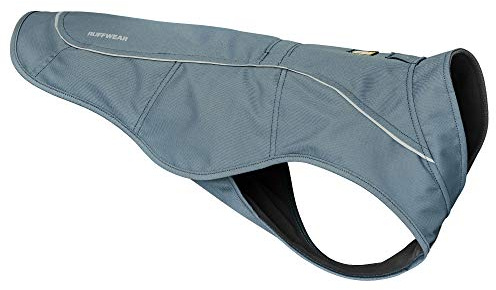 RUFFWEAR Overcoat Jacket, Abriebfester Hundemantel mit Fleecefutter für Kaltes Wetter, Slate Blue, XX-Small