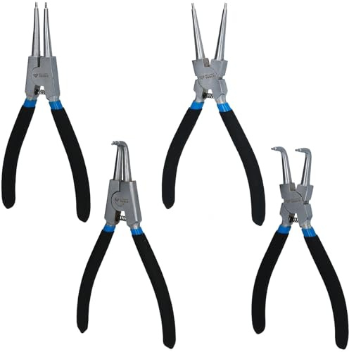 BRILLIANT TOOLS BT067900 Jeu de pinces à circlips, 4 pcs, 125 mm [Powered by KS TOOLS]