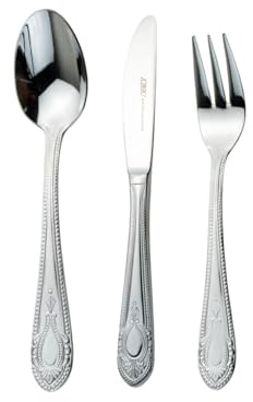 1285 ACERO POSTRE 6X3 18 piezas Cubertería de postre o merienda (6X3) 6 tenedores, 6 cucharas y 6 cuchillos de postre