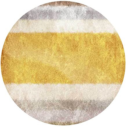 Designer Teppich Rund Kurzflor Moderner Orientteppich Klassisch Gemustert Ornamente für Wohnzimmer Schlafzimmer Kinderzimmer,Mehrfarbiges Goldverlaufsdesign Round ø200cm