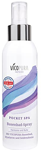 VICOPURA Pocket Spa HARMONY, Basenbad to go, basisches Hautspray, Basenpolster, mit Hyaluron, entspannende Kräuterölmischung (150ml)