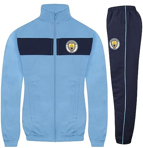 MANCHESTER CITY Football Gift Boys Tracksuit Set Navy 8-9 Years