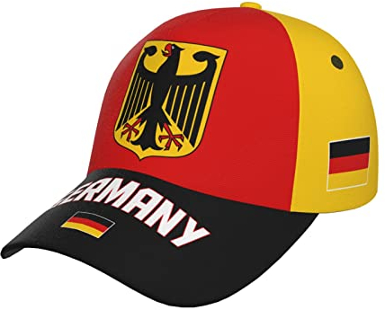 747 Herren Damen Baseball Kappen Deutschland-Flagge Cooles Deutsch Baseball Kappe Mütze Atmungsaktiv Basecap Verstellbar Baseballmütze Für Laufen Wander Kletter