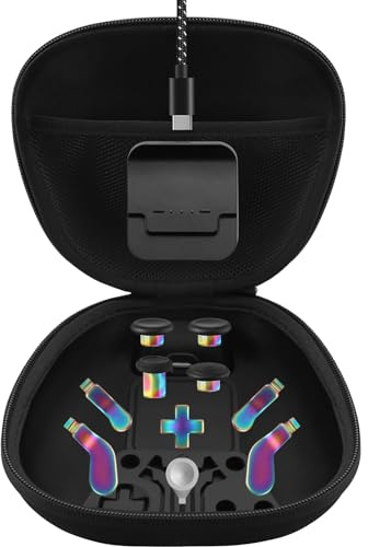 Complete Component Pack for Xbox Elite Controller Series 2 - Accessories Includes 1 Carrying Case, 1 Charging Dock, 4 Thumbsticks, 4 Paddles, 1 Adjustment Tool and 1 Charging Cable (Iridescent)