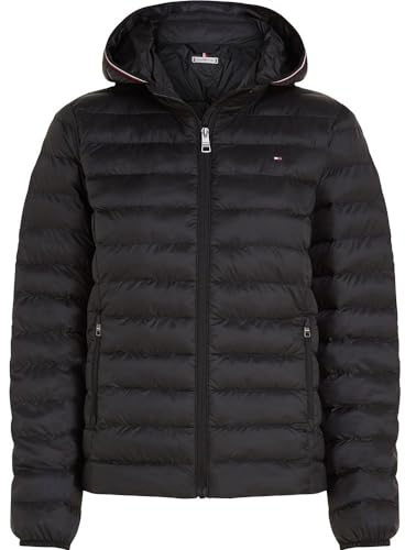 Tommy Hilfiger dam LW VADDERAD GLOBAL RANDIG JACKA pufferjacka, svart, XL, Svart, XL