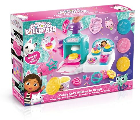 Canal Toys - Gabby et la Maison Magique - Cuisine à P’tichou - Fabrique de Gâteaux en Pâte à Modeler - Moules & Emporte-Pièces - Loisir Créatif & Activité Manuelle Dès 3 Ans - Cadeau Enfant - GAB 022