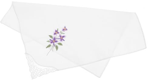SHOWERORO Titel Damen Taschentuch Aus Baumwolle Mit Farbenfroher Stickerei Und Spitzenrand Quadratisches Handgefertigtes Taschentuch Für Hochzeiten Und Besondere Anlässe