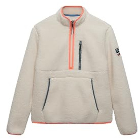 Superdry Damen Outdoor Fleecejacke mit halbem Reißverschluss