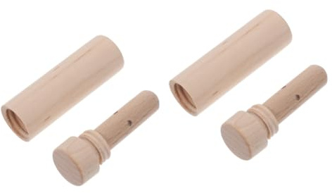 Healvian 2pcs Blank Aromatherapy Tubes Essential Oil Inhalation Sticks Go Refillable Maple Nose Diffuser for Relaxation