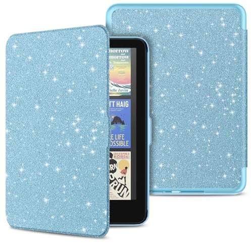 Patamiyar Hülle für 7″ Kindle Colorsoft Signature Edition 1. Gen & Kindle Paperwhite Kids & Signature Edition (12. Gen, 2024), Nicht für Remarkable Kobo 7 Zoll, PU Lederhülle mit Auto Sleep/Wake -Blau