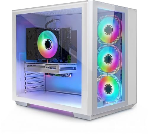 STGsivir Gaming PC, Gaming Computer Desktop Tower, GeForce RTX 3050 6GB GDDR6, Ryzen 5 5500 up to 4.2GHz, 32GB DDR4 RAM, 1TB SSD, WIFI 6, BT5.0, RGB Fan x3, Windows11 PRO