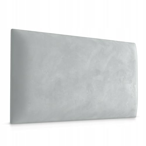 Muralo - Cuscino da parete in velluto, per camera da letto, soggiorno, letto, lettino, testiera lombare, moderno di lusso, imbottito Magic Velvet (grigio chiaro, 60 cm x 30 cm)