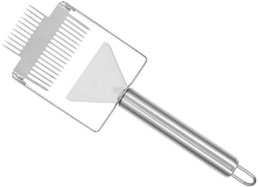 BAZEITFLOW Edelstahl Honiggabel Doppelseitig Honigschaber Imker Werkzeug Langlebig Ergonomisch für Bienenbeute Honigsammlung Praktisch für Professionelle Imker