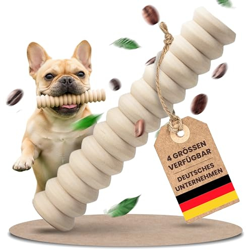 SympaTierisch Kaffeeholz Hundeknochen – Premium Hundekaustab & Kauholz für Hunde aus 100% natürlichem Kaffeeholz - langlebig & splitterarm zur Zahnpflege ohne Zusatzstoffe - L - 18 x 4 cm