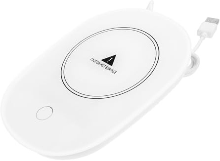 Toyvian Chauffe-Tasse USB à Température Constante Plaque Chauffante Résistante et Étanche Maintien Chaud pour Bureau et Maison Compatible Acier Inoxydable et Céramique Alimentation USB