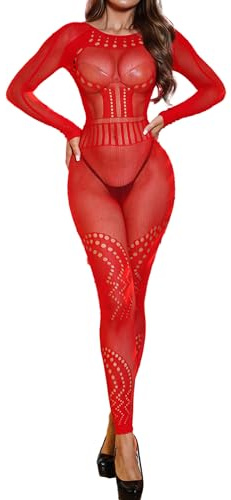 Mono de Red de Mujer Sexy Sin Espalda Malla Body Entero Transparente Ropa de Noche Erótica Festival
