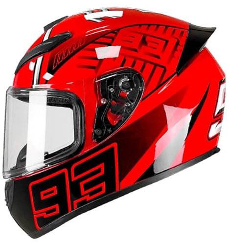 Motorradhelm Integralhelm Für Erwachsene Mit Doppelvisier Retro Motorrad Vollvisierhelm Rollerhelm Full Face Helm Sturz Motorrad Helm Herren Damen Modische Motocrosshelme