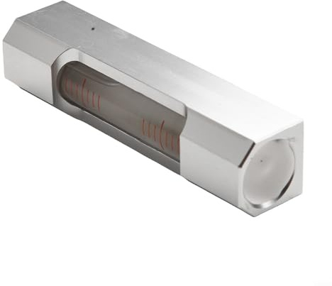 Besttoolifes Nivel de tira de metal de 85 mm, nivel de burbuja con precisión de 0,02 mm para azulejos y medición, regla horizontal compacta para nivelación mecánica (plata)