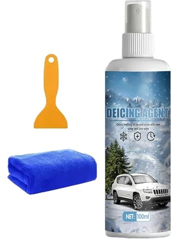 gifyym Spray de dégivrage de pare-brise – Dégivreur de fonte de neige et agent de dégivrage | Spray à action rapide pour vitre de voiture, camping-car, camion | Kit d'urgence d'hiver pour voiture