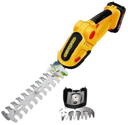Cortadora de setos eléctrica inalámbrica 2 en 1, cortadora césped doméstica 36 V, tijeras podar recargables a batería, herramientas jardinería para principiantes uso de bricolaje(1Pc 36V Battery)