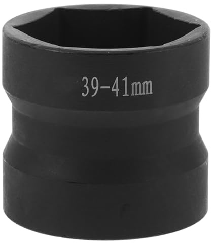 Zerodeko Juego de Llaves de Vaso de Impacto 39-41 Mm Negro para Motocicleta, Dado Doble Cabeza de Acero Resistente para Reparación de Polea de Correa, Herramienta Multifunción para