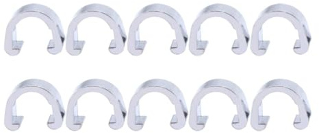 TEHAUX Buckle Bike Cable Clips Aluminium Alloy C Shaped 10pcs Silver for Cable Management and Reusable Fixing Clamps Suitable for Bmx and Road Mountain Bike Brake Lines