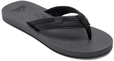 Quiksilver herr Carver Squish – sandaler för män flip-flop, Svart grå svart - 43 EU