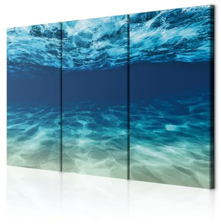decomonkey Bilder Meer 60x40 cm 3 Teilig Wandbild Groß Leinwandbild XXL Deko Wohnzimmer Schlafzimmer Büro Wanddeko Leinwand Pictures For Wall Poster Wall Painting Natur See