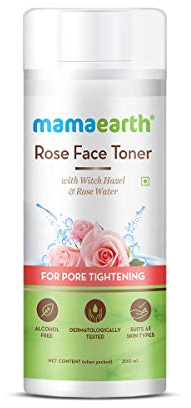 Mamaearth Rose Water Toner with Witch Hazel & Cucumber | Gentle Daily Skin Toner | Alcohol-Free | All Skin Types | 200ml