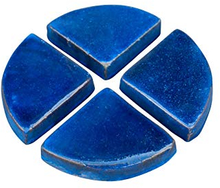 Teramico Untersetzer Füße für Blumentöpfe/Pflanzgefäße Blau Anthrazit Weiß Steinzeug glasiert -absolut frostfest- (20er, Royal Blau)