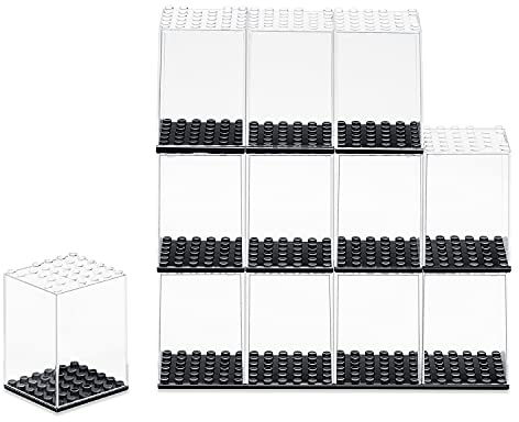 Acrylic Display Case for Minifigures & Collectibles - 12-Block Stackable, High-Transparency Storage Box