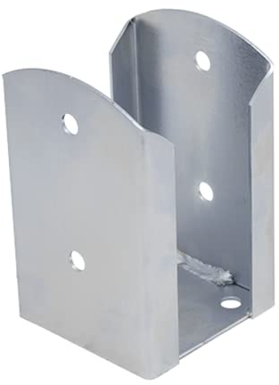 Aufschraubhülse Silver Pfostenträger Pfostenschuh Bodenplatte Hülse für Pfosten verzink (PSPW120-122x150x2,5 mm)