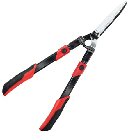 YRTSH Hedge Shears, Extendable 26-32 Hedge Clippers with Sharp Wavy Blade