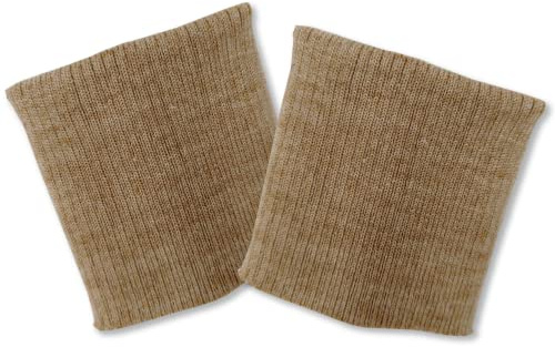USIT, 2 Stück Ärmelbündchen für Schneiderbedarf aus Wolle, 8x9 cm, Ideal zum Reparieren von Jacken und Mänteln, Sand