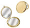 LuckyOpt Miroir compact, miroir de poche double face en métal avec miroir grossissant 1x/2x, miroir de poche rond non déformé pour femme pour voyage, sac à main (doré)