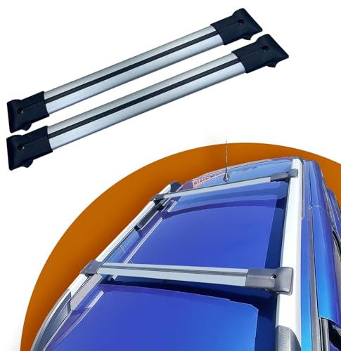 Cross Auto Accessories-Auto Dachträger Kompatibel Mit Vw T5 Transporter 2003-2015 Aluminium Querträgern İn 2 Pcs Grau