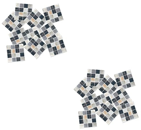 jojofuny 30 Stück Abnehmbare Wandaufkleber Möbelaufkleber Heimdekoration Selbstklebende Wandaufkleber Granit Textur Wandaufkleber Kristall Wandfliesen Glasbausteine Zum Dekorieren