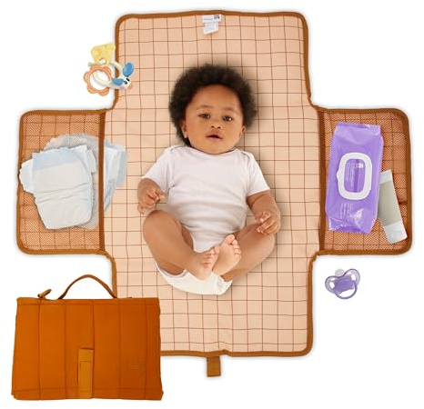 Matelas à Langer Bébé Hylat Baby - Léger et Compact, Imperméable en PEVA - Réducteur Toilette Enfant - Sac à Langer avec Fermetures Velcro Sécurisées et Poignées de Transport Pratiques