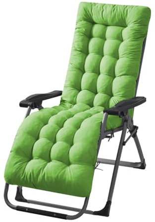 BangDon Extra dickes Sonnenliegen-Kissen, weich und bequem, für den Garten, für alle Jahreszeiten, Chaiseliestuhl-Pads für Außenbereich, Terrasse, Möbel, Heimdekoration (Grün, 110 x 40 cm)