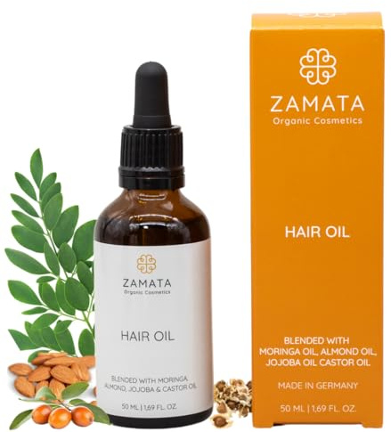 ZAMATA Premium Bio Moringa Haaröl – Naturöl für Afro Haare, Locken & Bart – Lockendefinition, Haarwachstum & Bartpflege – vegan, leicht & rückstandsfrei – NCS zertifiziert