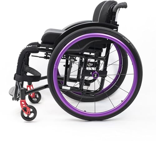 Lightweight Wheel Chair For Adults,Aluminum Alloy Wheelchair,Sports Folding Transport Wheelchair,Self-propelled Manual Wheelchairs,Mobility Aids For Adult,with Handbrakes,Quick Release Rear Wheels(Siz