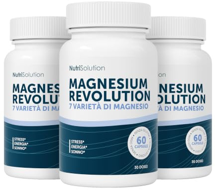 NutriSolution | Magnesium Revolution | 60 High-Absorption Capsules | 7 Forms of Magnesium in One Capsule | Supports Focus, Memory, Sleep & Stress | Vegan | Made in France (3 Pack)