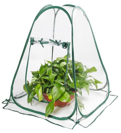 KUWUNG Mini Serra da Giardino Invernali,Serra per Piante Inverno Pop Up,Mini Serra da Balcone Invernale, Mini Serre da Giardino Invernali,Mini Serre da Balcone (70 x 70 x 80cm)