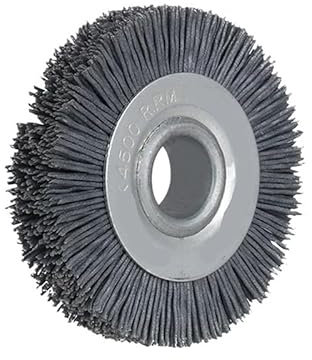 Drahtbürste Winkelschleifer,Nylonbürste 70mm Nylon Rad Bürste Bohrung 16mm for Holz Möbel Metall Schleifen Polieren Schleif Draht Bürste 180#