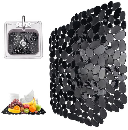 KineticKraft 2 Stück SpüLbeckeneinlage, PVC Spülbeckenmatte 40 x 30 cm, SpüLbecken Matte, SpüLbeckenschutz, SpüLbecken Schutzmatte, KüChe SpüLbeckenmatte Zuschneidbare für Geschirr, Glaswaren, Gemüse