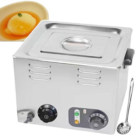 WOTZOV Hervidor de Huevos eléctrico con Control de Temperatura de 30 a 110 °C, hervidor de Huevos de Aguas Termales con 60 Huevos, Gran Capacidad de 6 l, hervidor de Huevos de Acero INOX
