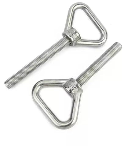 2 piezas M20×60mm Tornillo de anillo de elevación triangular de acero inoxidable 304, perno extendido soldado