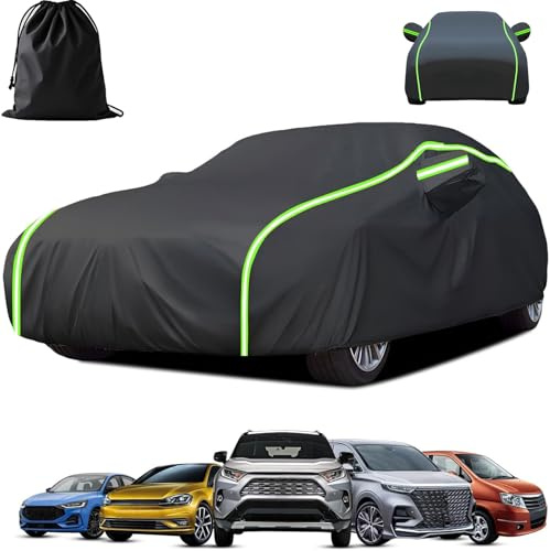 Full Car Cover compatible with Jaguar XK Dustproof Scratch proof UV resistant All Weather Protection,with Door Zipper Car Covers for Indoor/Outdoor Use(Color:BLACK1,Size:Jaguar XK）